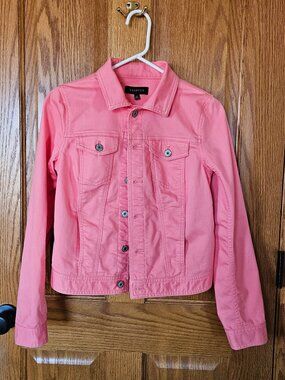 Talbots Peachy/Pink/Coral Jean Jacket - Size XS